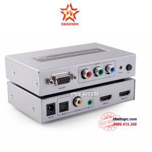 Bộ chuyển đổi tín hiệu HDMI ra HDMI+VGA+YPBPR+AUDIO 4K 3D DT-7049