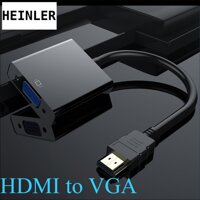 Bộ chuyển đổi tín hiệu HDMI sang VGA Heinler CAB-1112 hỗ trợ chuẩn 1080p chuyên dùng cho PC trình chiếu tivi máy chiếu (Đen) LazadaMall