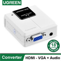 Bộ chuyển đổi tín hiệu HDMI sang VGA hỗ trợ cổng âm thanh Audio UGREEN 40209 LazadaMall
