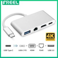 Bộ Chuyển Đổi USB 3.0 Type C Sang HDMI Gigabit Lan RJ45 Cho MacBook Galaxy Mate10 Thunderbolt 3