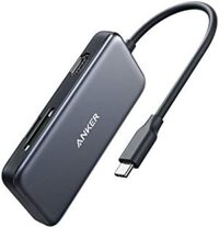 Bộ chuyển đổi USB C 5 trong 1 Anker: 4K HDMI, đầu đọc thẻ SD/microSD, 2 cổng USB 3.0 – tương thích với MacBook Pro, iPad Pro, Pixelbook, XPS và nhiều thiết bị khác.