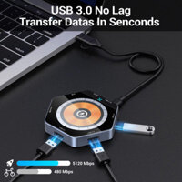 Bộ chuyển đổi USB C HUB Type C 7 trong 1 PD 15W Thu hút từ tính 5Gbps USB3.0 SD Đế sạc Phụ kiện máy tính