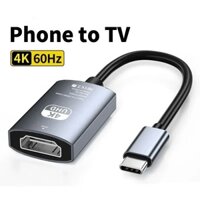 Bộ chuyển đổi USB C sang HDMI 4K 60Hz Type C Thunderbolt 3 sang HDMI cho Macbook SamsungLaptop Điện thoại sang cáp TV
