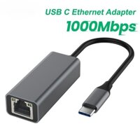 Bộ chuyển đổi USB c sang Ethernet 100 / 1000Mbps Type c sang RJ45 Gigabit Ethernet LAN Network Adapter cho Macbook Switch Laptop