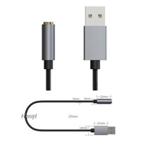 Bộ chuyển đổi USB sang âm thanh Tai nghe Âm thanh nổi bên ngoài Cáp USB sang Bộ chuyển đổi 3,5 mm Tai nghe máy tính xách tay Loa PC