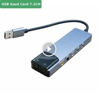 Bộ chuyển đổi USB Sound Card 5.1 Analog HY-601 hỗ trợ cổng âm thanh quang