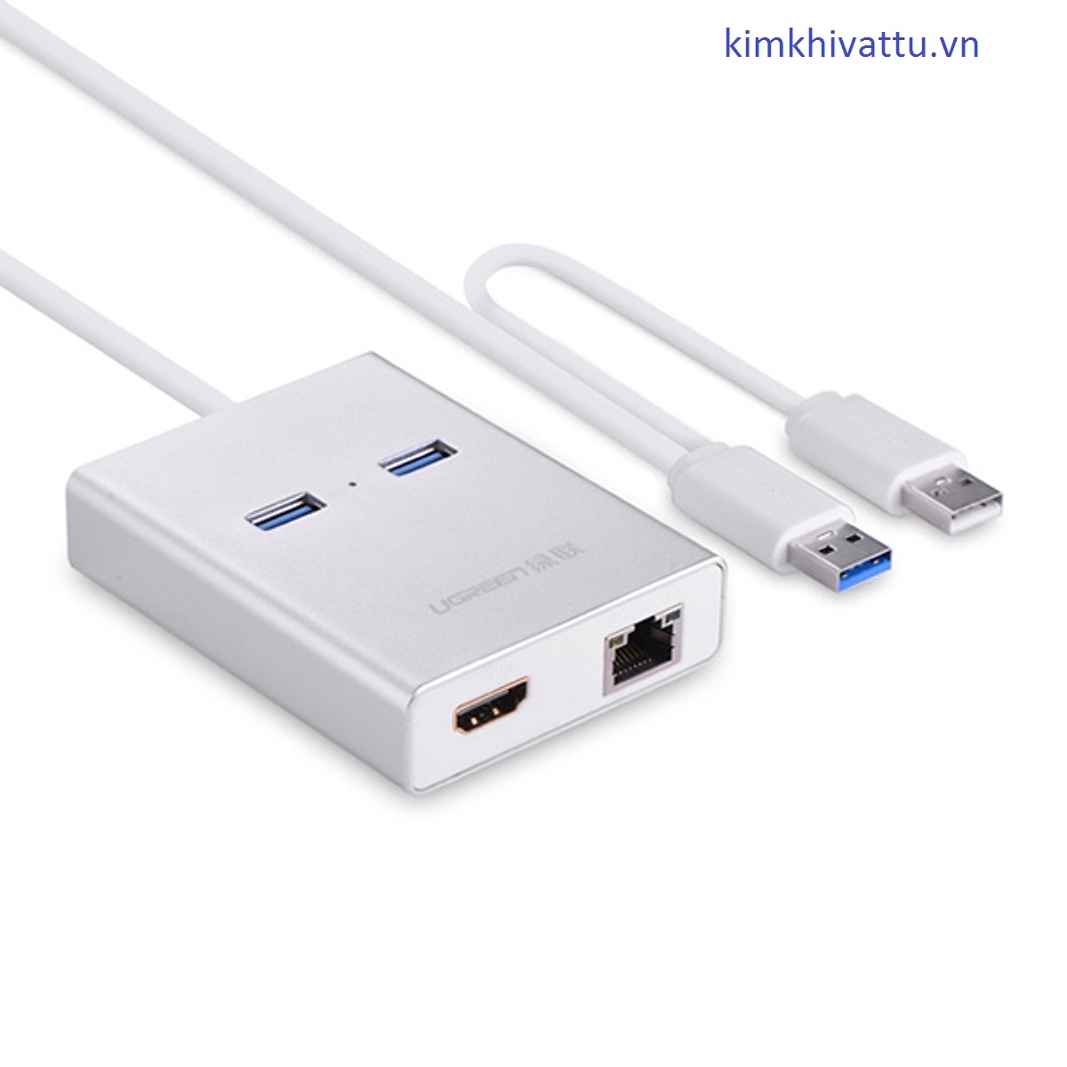Bộ chuyển đổi USB to LAN, HDMI, 2 port USB 3.0 Ugreen 40255