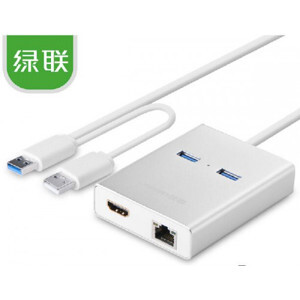 Bộ chuyển đổi USB to LAN, HDMI, 2 port USB 3.0 Ugreen 40255