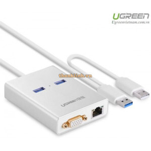 Bộ chuyển đổi USB to LAN, VGA, USB 3.0 Ugreen 40242