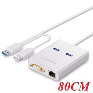 Bộ chuyển đổi USB to LAN, VGA, USB 3.0 Ugreen 40242