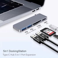 Bộ chuyển đổi USB Type C Hub 5in1 2 cổng USB 3.0 Cung cấp nguồn 60W SD & TF CardReader cho MacBook Pro Air iPad Windows Mac OS Máy tính xách tay Thiết bị Type-C