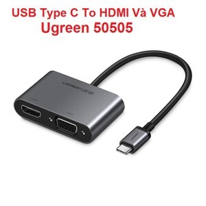 Bộ chuyển đổi USB Type-C sang HDMI+VGA Ugreen 50505