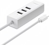 Bộ chuyển đổi USB Type-C sang cổng mạng Ethernet + hub USB 2.0 2 cổng, màu trắng Ugreen (20792)