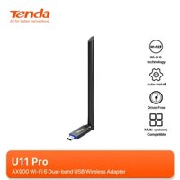 Bộ chuyển đổi USB WiFi Tenda U11 Pro AX900 Thẻ tín hiệu WiFi Băng tần kép Ăng-ten 6dBi cho PC Laptop