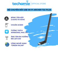 Bộ Chuyển Đổi USB Wifi TP-Link Archer T2U Plus Băng Tần Kép Chuẩn AC600, Thay Thế Card Wifi Laptop/PC, Nhỏ Gọn Tiện Lợi