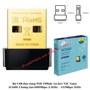 Bộ chuyển đổi USB Wifi TP-Link Archer T2U băng tần kép AC600