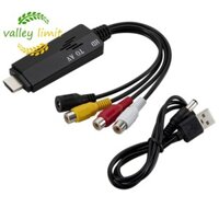 Bộ chuyển đổi VALLEY LIMIT HDMI2AV Độ phân giải cao Kích thước nhỏ cho đầu ghi TV / VHS / VCR / DVD
