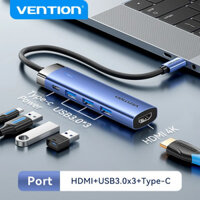 Bộ chuyển đổi Vention USB C HUB Type-C sang HDMI2.0 4K30Hz USB 3.0 HUB PD100W Dock Splitter