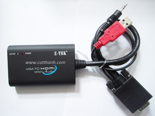 Bộ chuyển đổi VGA + Audio sang HDMI Z-TEK ZE577