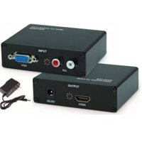 Bộ chuyển đổi VGA sang HDMI Box VGA to HDMI Hộp đen có adapter