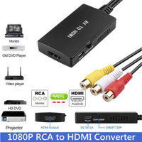 Bộ chuyển đổi Video âm thanh tương thích RCA sang HDMI AV2 Bộ chuyển đổi tương thích HDMI Hỗ trợ 1080P cho PS2 PS3 DVD Bộ khuếch đại tín hiệu TV