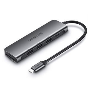 Bộ chuyển đổi với PD Type C ra SD+TF+3 USB3.0 port Ugreen 50598