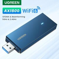 Bộ chuyển đổi WiFi UGREEN AX1800 WiFi 6 Usb3.0 5G & 2.4G WiFi Usb băng tần kép cho PC Laptop Usb Ethernet Thu Card mạng