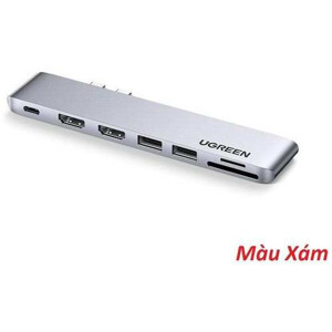 Bộ chuyển Dual Type C to 2 HDMI + USB 3.0 + đọc thẻ SD/TF Ugreen 80548