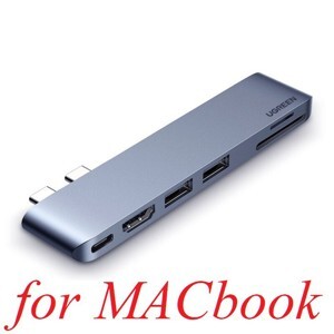 Bộ chuyển Dual Type C to HDMI+USB 3.0+ Card Reader + Type C Ugreen 80856