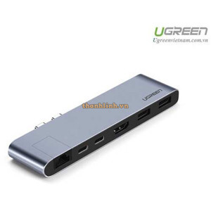 Bộ chuyển Dual USB Type C to HDMI+USB 3.0+LAN 1Gbps + Dual Type C Ugreen 50984