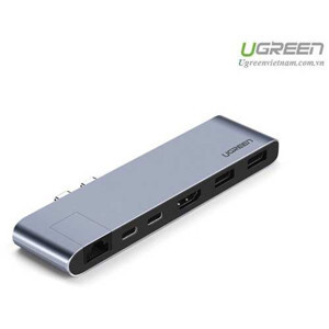 Bộ chuyển Dual USB Type C to HDMI+USB 3.0+LAN 1Gbps + Dual Type C Ugreen 50984