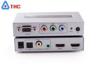 Bộ chuyển HDMI sang HDMI 4K + VGA + Audio Dtech