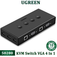 Bộ Chuyển Mạch KVM Switch 4 Máy Tính Dùng Chung 1 Màn Hình Ugreen 50280