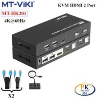 Bộ chuyển mạch KVM Switch HDMI 2 cổng 4K@60Hz MT-viki MT-HK201
