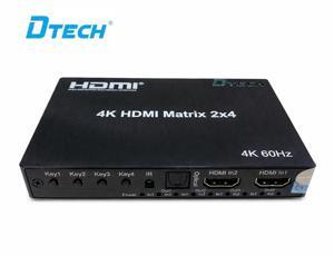 Bộ chuyển mạch Ma Trận HDMI 4 ra 2 có điều khiển lựa chọn đầu ra hiển thị khác nhau
