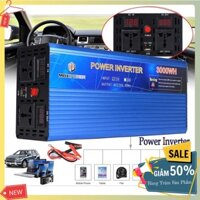 Bộ chuyển nguồn 12v sang 220v MAXIPOWER 3000W điện áp ổn định, quạt làm mát cảm biến nhiệt
