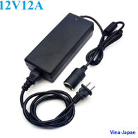 Bộ Chuyển Nguồn 220V Sang 12V-12A Ra Nguồn Tẩu