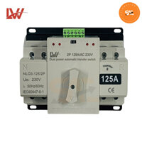 Bộ chuyển nguồn ATS 2P 125A 220V LW Cầu dao đảo chiều tự động chuyển đổi 2 nguồn điện