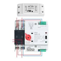 Bộ chuyển nguồn ATS Smart Wifi 100A 2P 220V chuyển mạch nhanh không gây mất điện, cầu dao đảo chiều