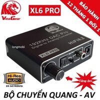 Bộ chuyển quang optical sang audio AV DAC XL6 cao cấp ,có nút điều chỉnh âm lượng