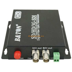 Bộ chuyển SDI sang quang 1ch 3G-SDI with embeded video , 1ch reverse RS485 data B&TON BT-HDSDI1V1DF-T/R