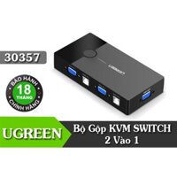 Bộ chuyển tín hiệu 2 CPU dùng 1 Màn hình KVM Switch USB chính hãng Ugreen 30357