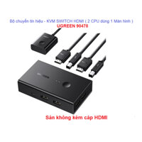 Bộ chuyển tín hiệu - KVM SWITCH HDMI ( 2 CPU dùng 1 Màn hình ) UGREEN 90478