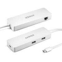 Bộ chuyển USB-C ra 2 cổng USB 3.0 và cổng mạng Lan Ethernet - Anker USB-C to 2-Port USB 3.0 Hub with Ethernet Adapter chính hãng giá rẻ