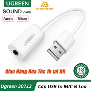 Bộ chuyển USB sang Audio Ugreen 30712