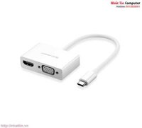 Bộ chuyển USB sang HDMI + VGA+Audio 3.5mm Cao Cấp chính hãng Ugreen 30522 (Xuất cùng lúc 2 cổng, dây USB cắm rời)