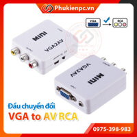 Bộ chuyển VGA sang AV RCA Đầu ghi Camera máy tính PC Laptop KVM Switch máy siêu âm nội soi màn hình Tivi CRT capture AV