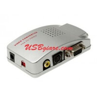 BỘ CHUYỂN VGA SANG AV/RCA SVIDEO VGA (3 IN1) HỘP CAM GIÁ RẺ