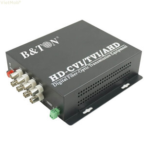 Bộ chuyển Video Data Audio sang quang 8ch video+1ch data+1ch audio B&TON BT-8V1D1AF-T/R