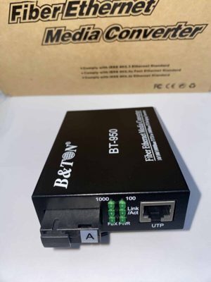 Bộ chuyển Wintop 1 cổng Ethernet 10/100M 1310/1550nm WDM BiDi SM 40Km SC